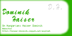 dominik haiser business card